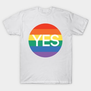 YES, Scottish Independence Pride Flag Coloured Circle Design T-Shirt